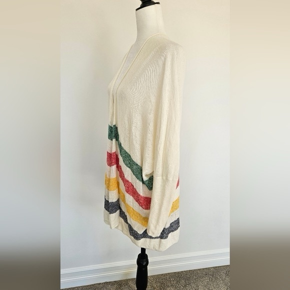 Linen hudson bay multistripe cardigan - Picture 4 of 6